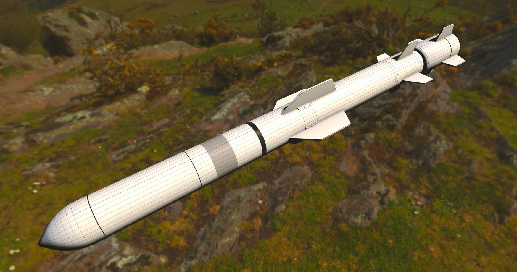 3D model Harpoon Missile VR / AR / low-poly | CGTrader