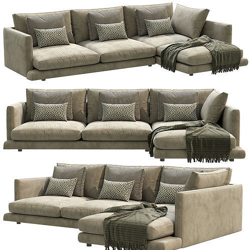 Long Island Sofa 3D model CGTrader