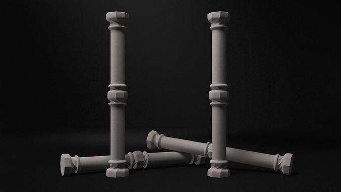 column-casa-batllo-main-room-gaudi-3d-mo