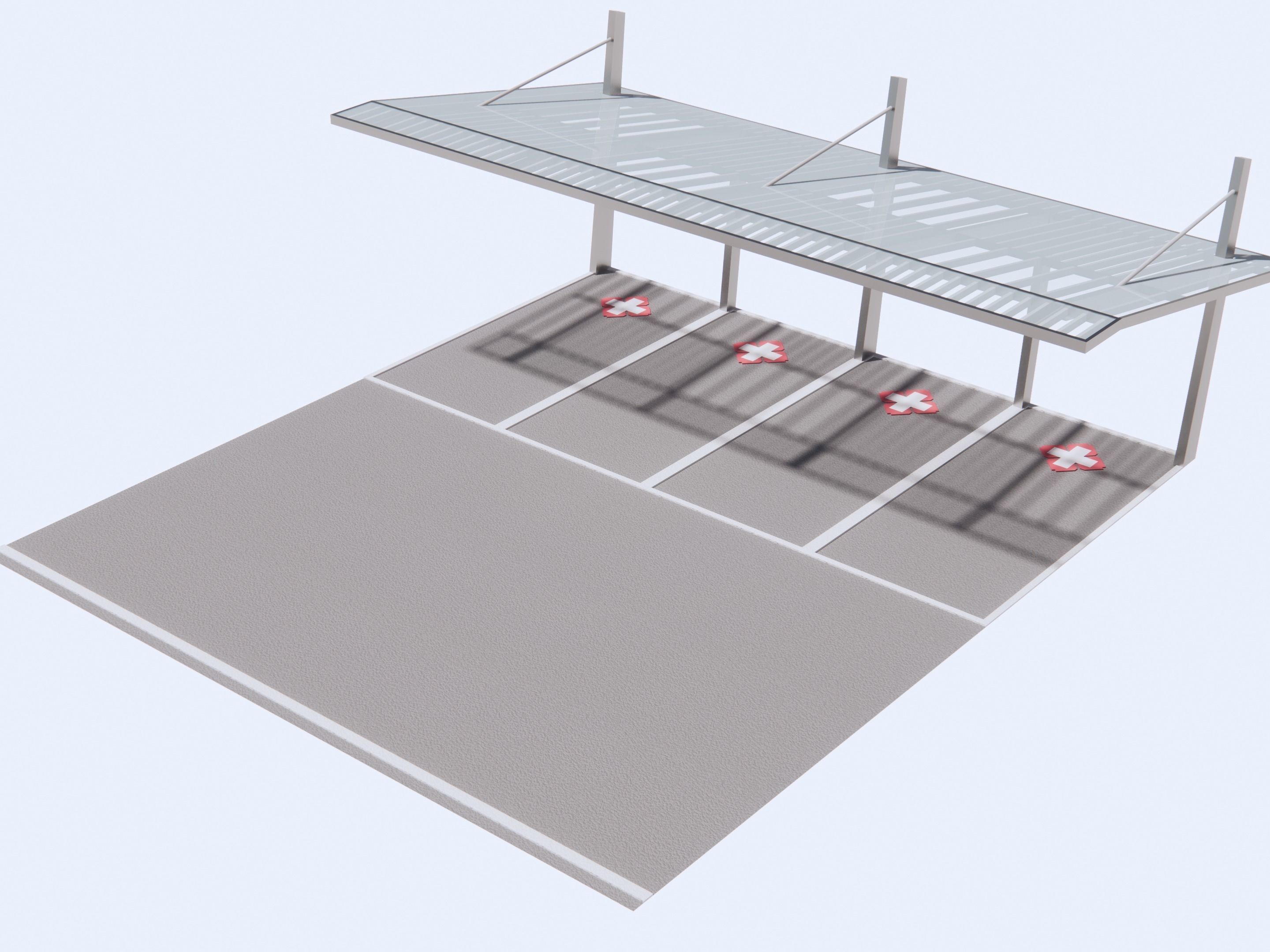 Ambulance Parking Space 3D model CGTrader