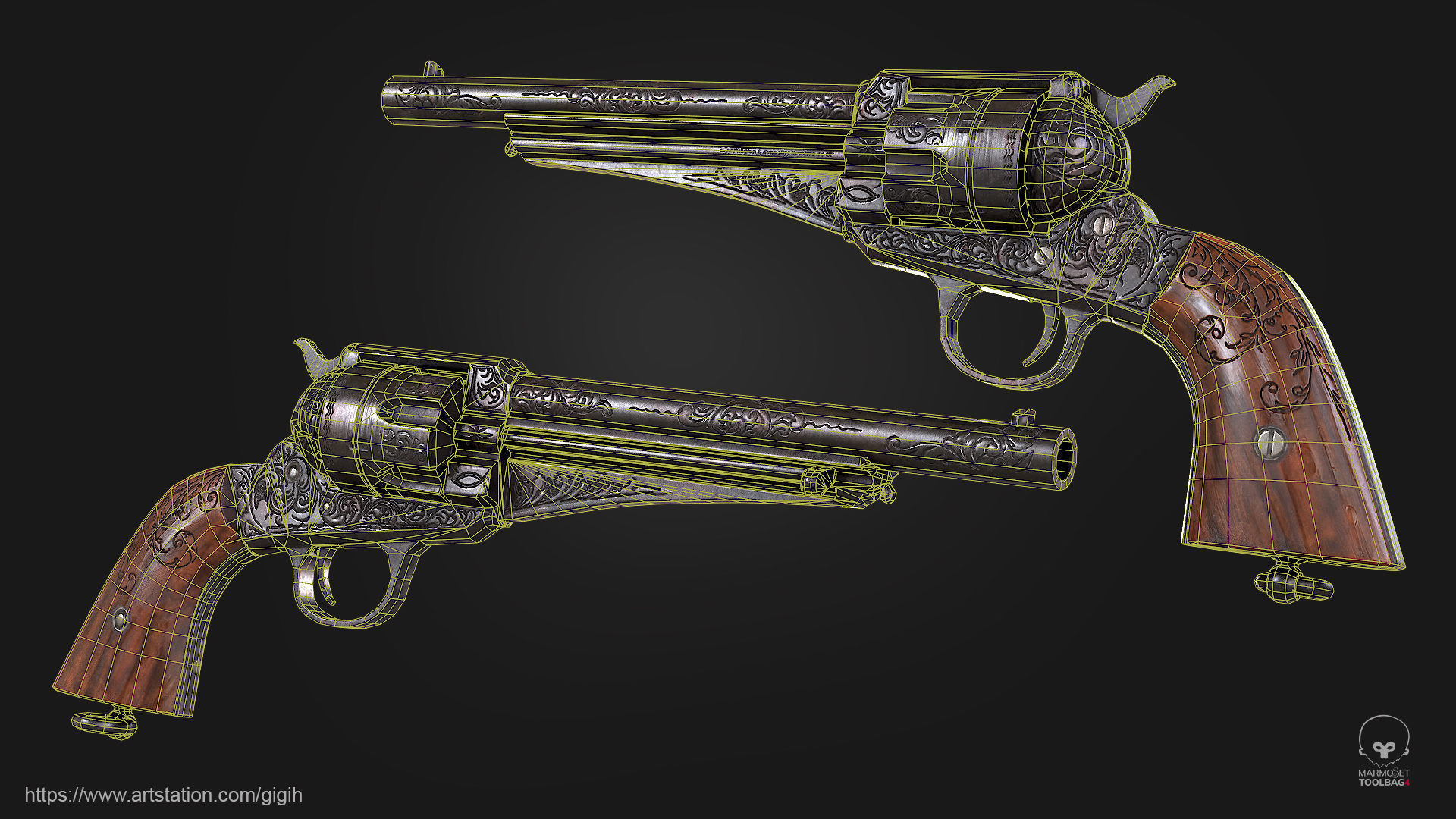 3D model E Remington n Sons 1875 Revolver 44 cf Guns VR / AR / low-poly ...