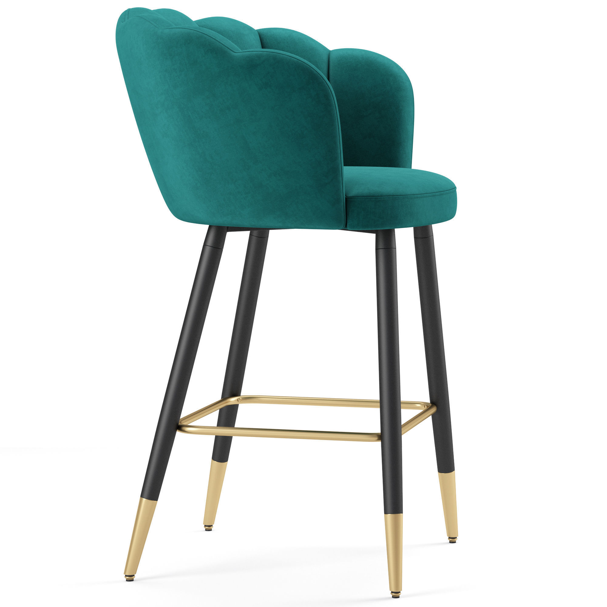 Vivian Velvet Bar Stool 3D model CGTrader