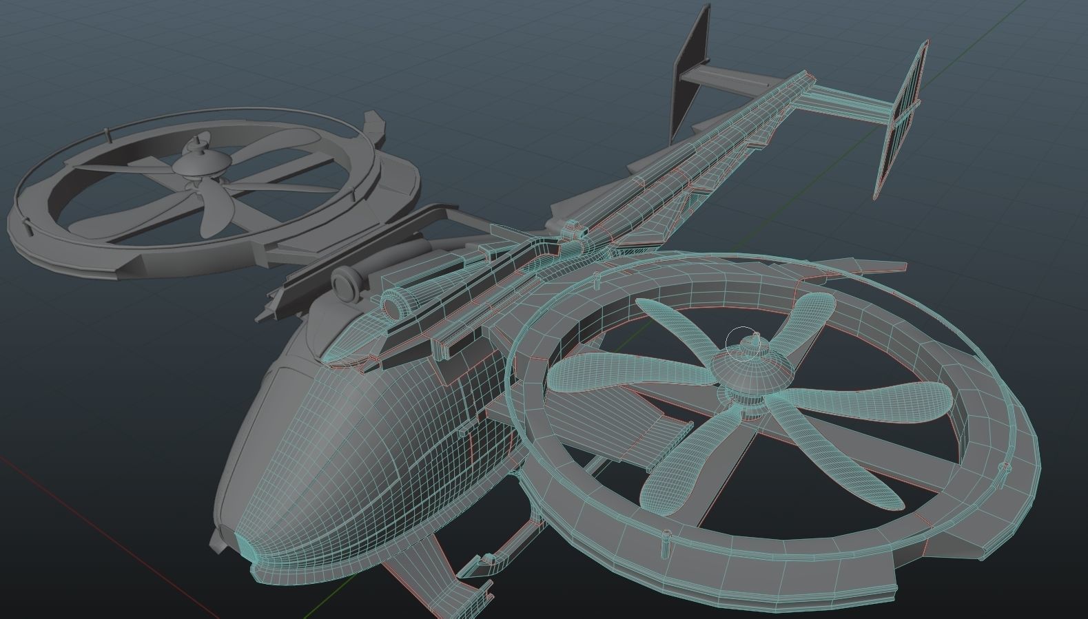 Helicopter twin rotorcraft 3D model | CGTrader