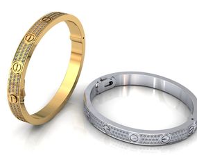 Love C Bracelet Pave 19 Cm Size 3d Model 3d Printable Cgtrader