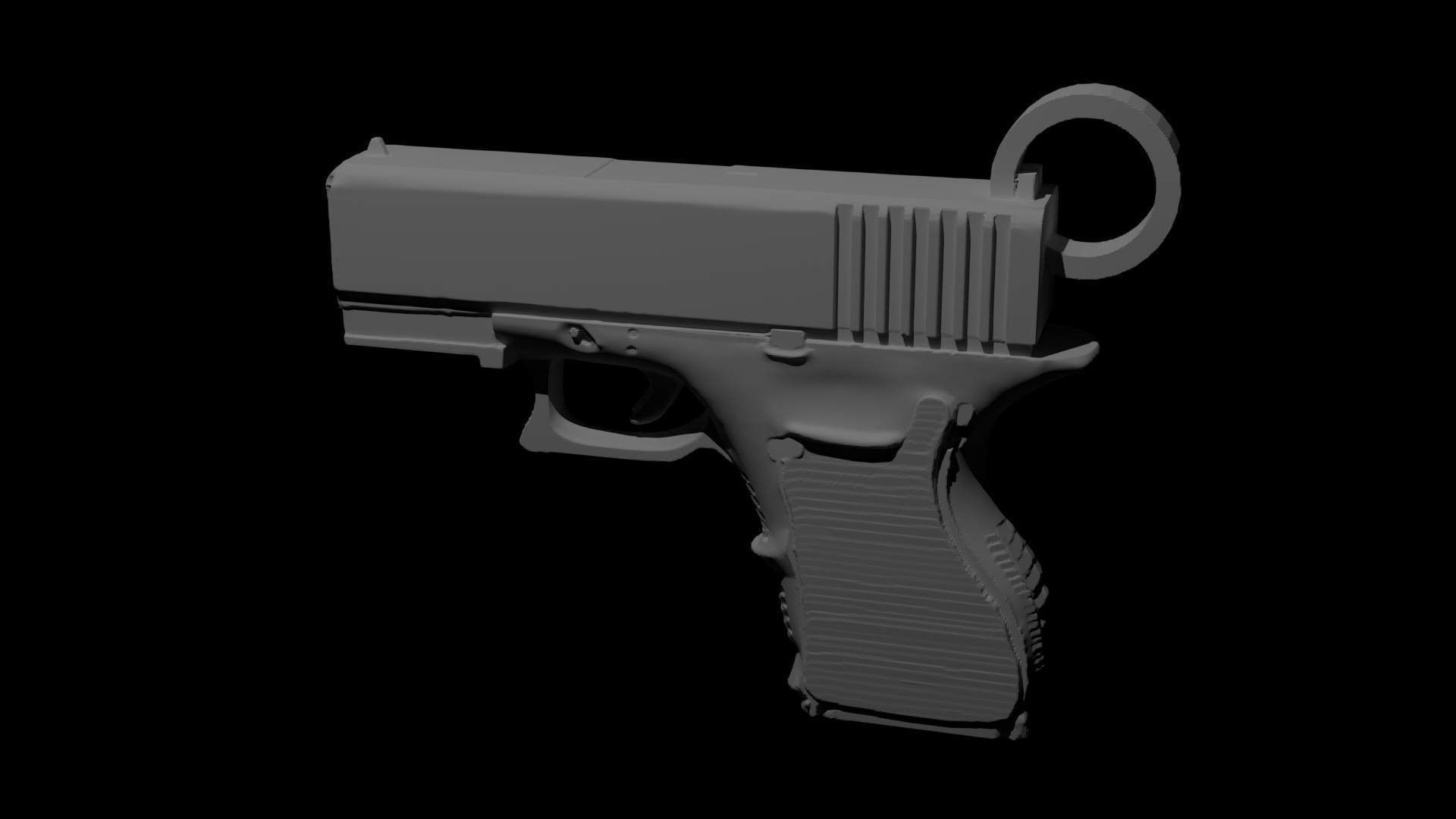 Glock KeyChain 3D model 3D printable CGTrader