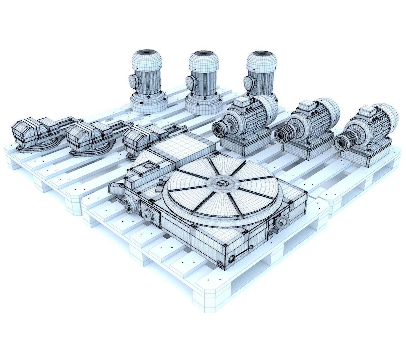 Spare parts of industrial machine tools - Collection 2 3D model | CGTrader