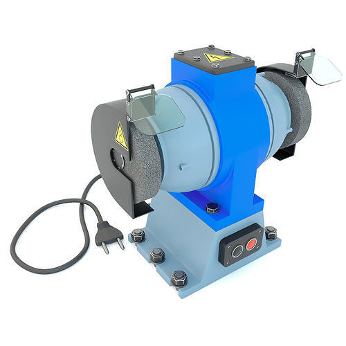 Industrial machine tool - Grinder machine blue 3D model