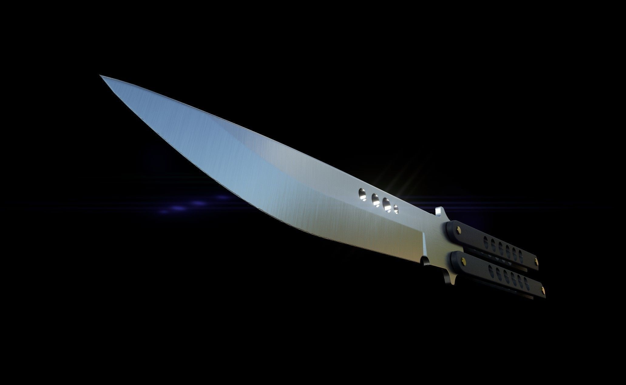 Butterfly Knife Game Ready 3D model CGTrader