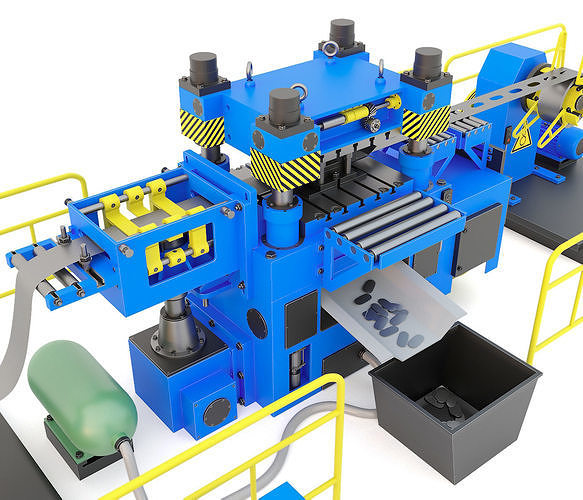 Industrial mechanical pressstamping machine tool AV6230 3D model