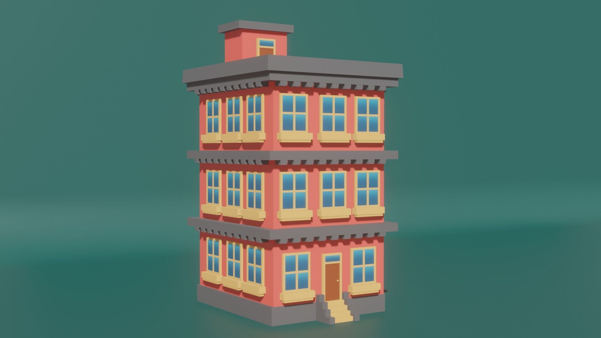 3D model Low poly Small Building VR / AR / low-poly | CGTrader
