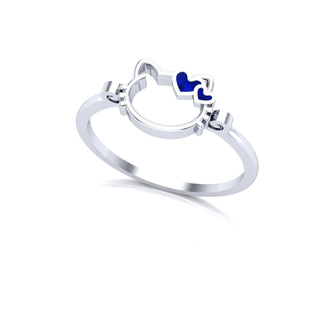 Hello Kitty Ring 3D model 3D printable | CGTrader