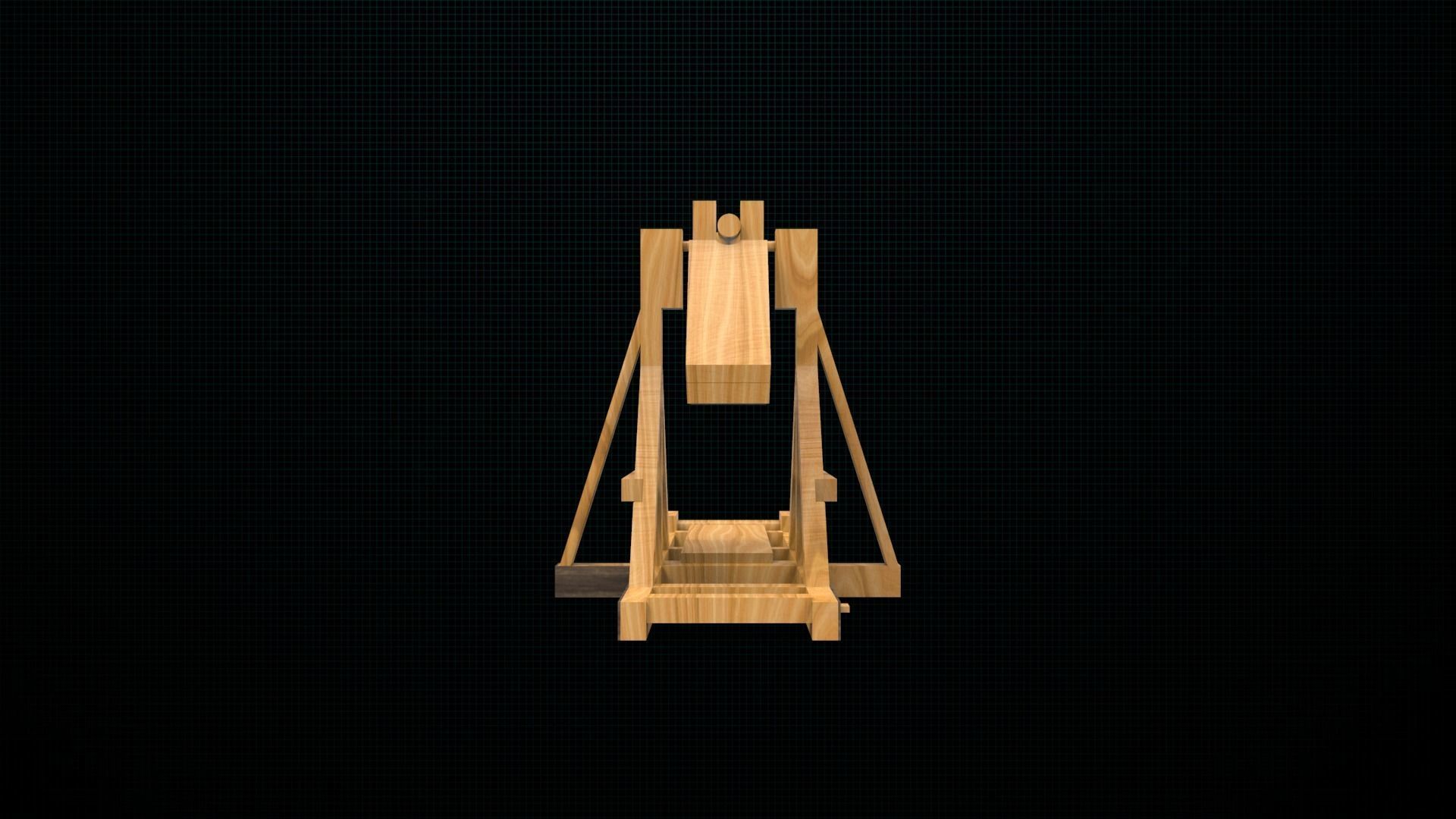 Trebuchet launcher 3D model 3D printable CGTrader