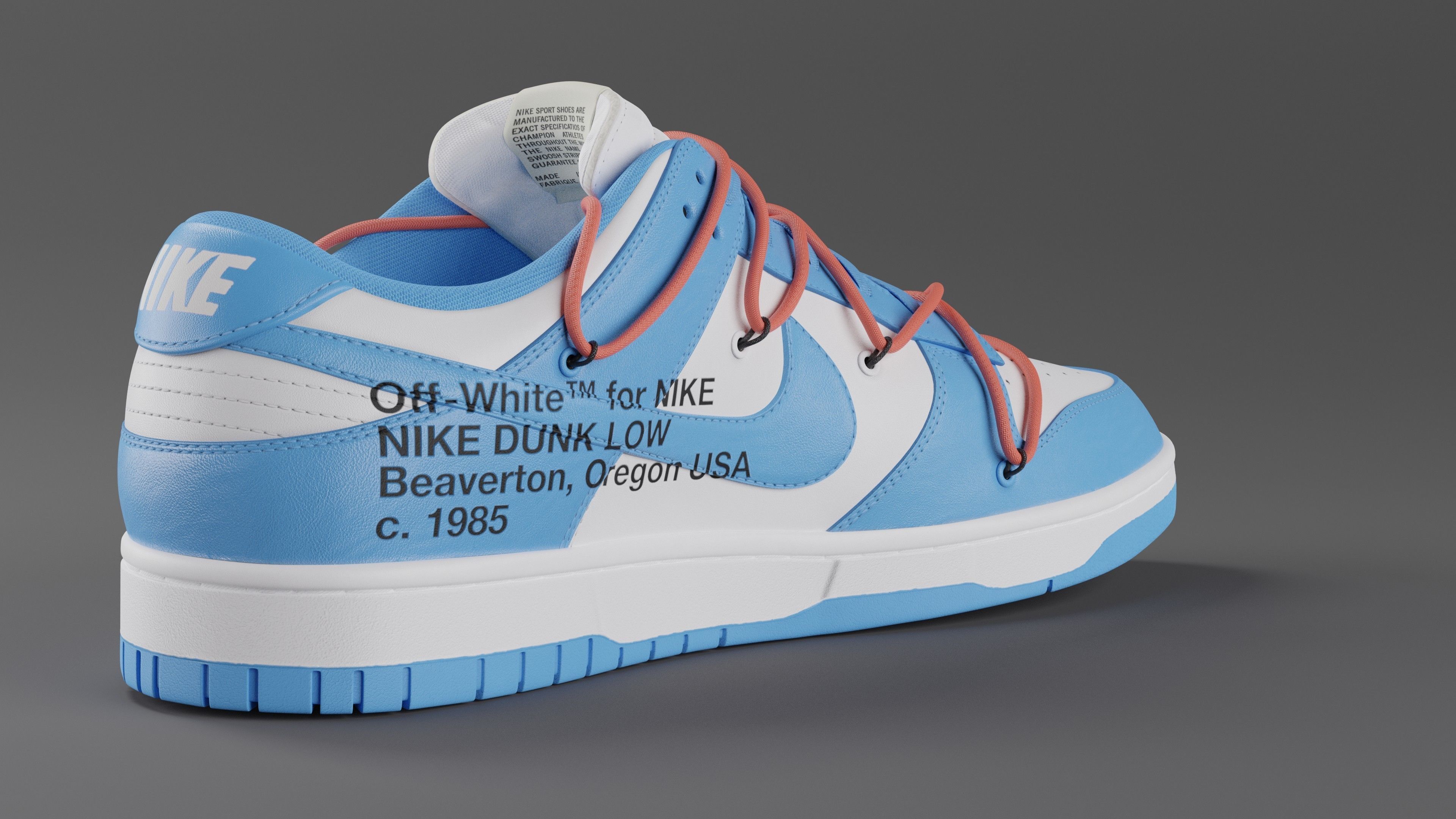 off white nike university blue
