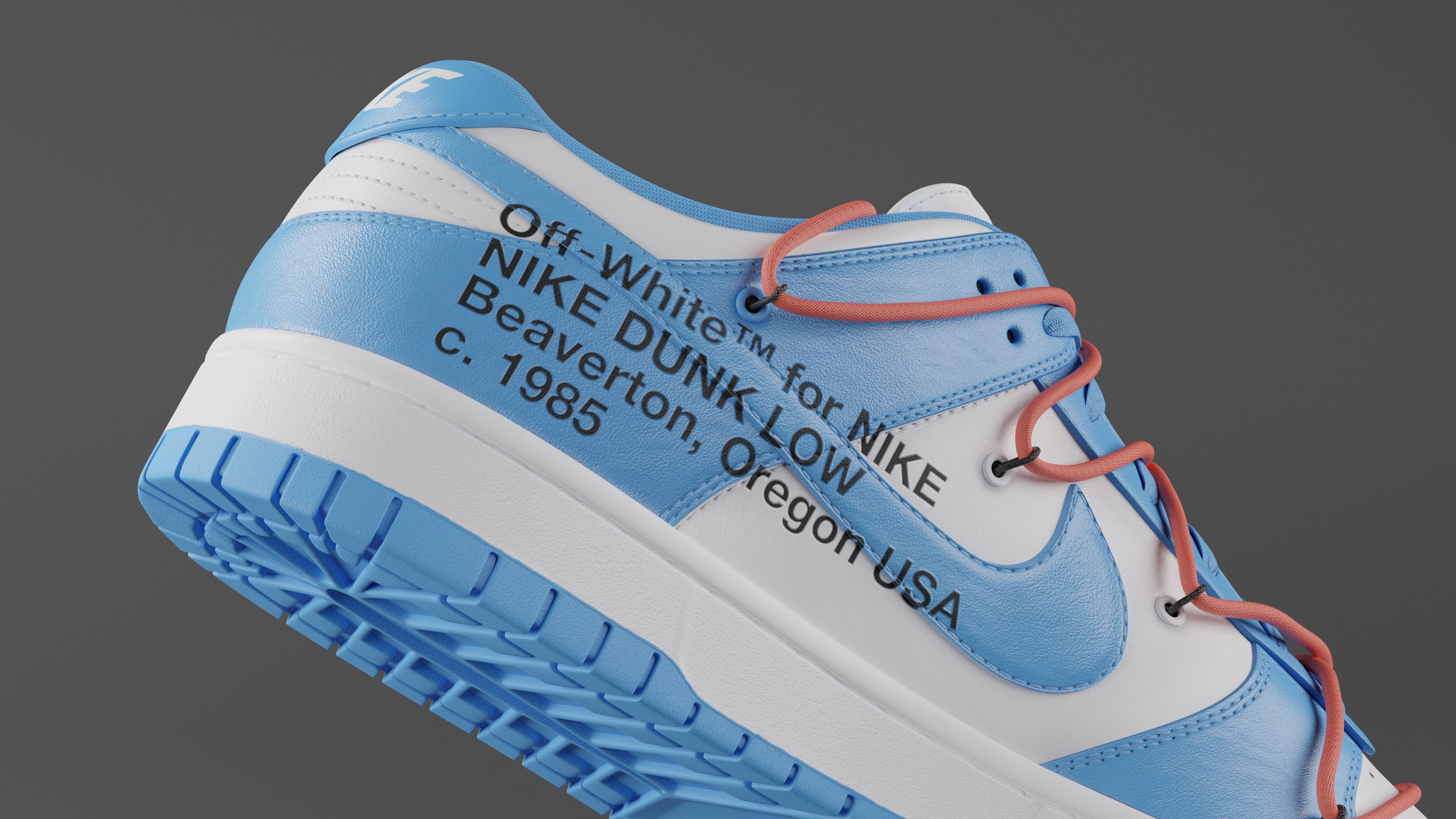 blue off white nike