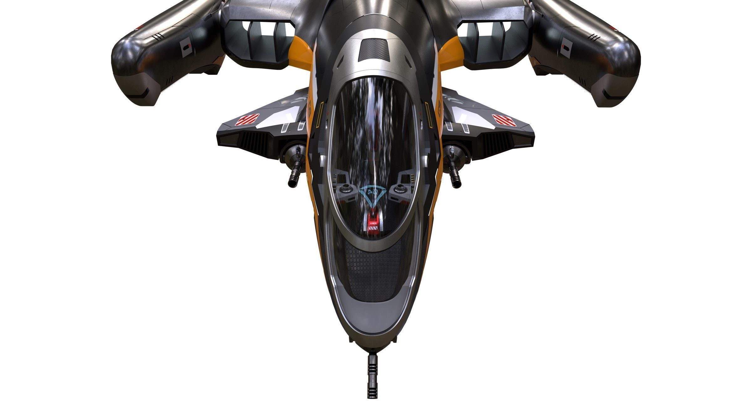 Sci-Fi Light Gunship G9 3D model | CGTrader