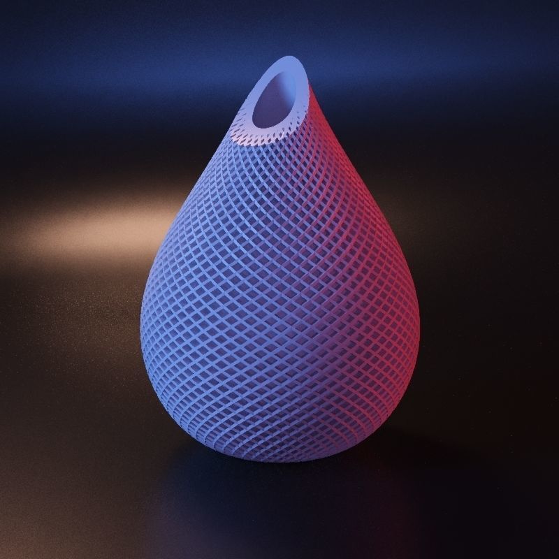 Vase drop 3D model 3D printable CGTrader