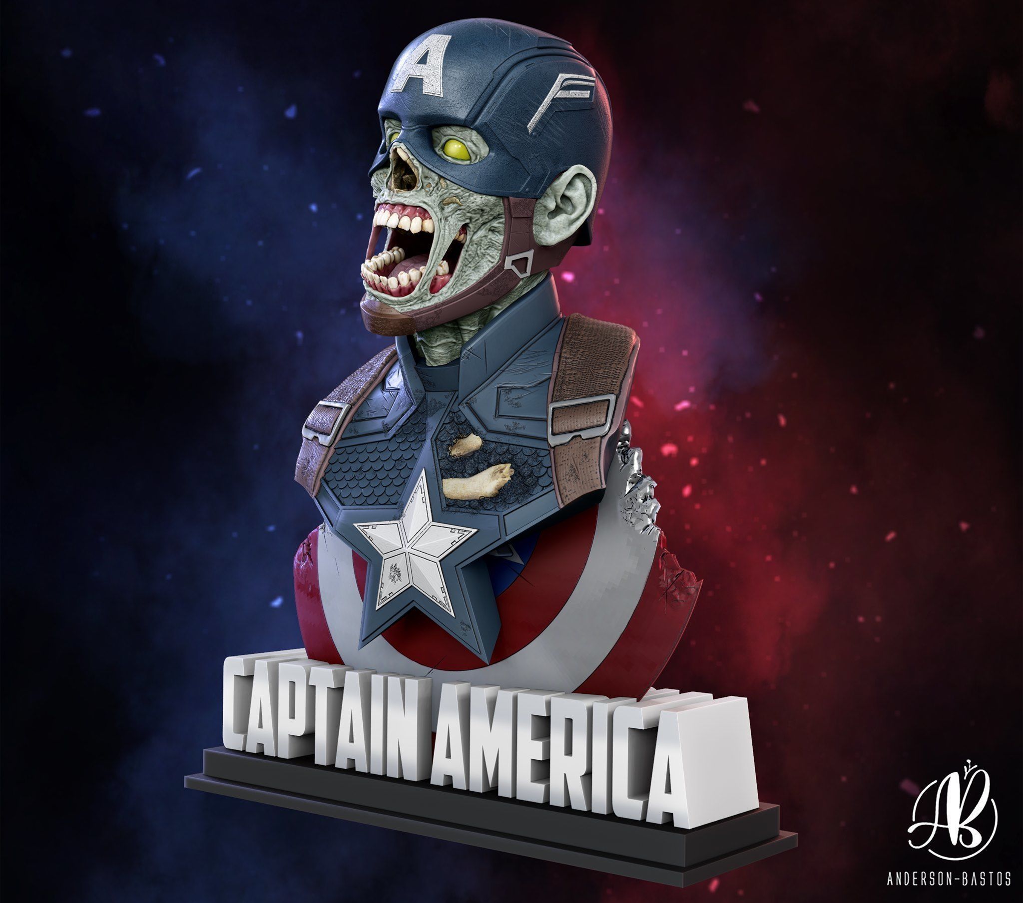 Iron Studios Marvel - What If...? Captain America Zombie statuette 1/10 Art Scale Figurine