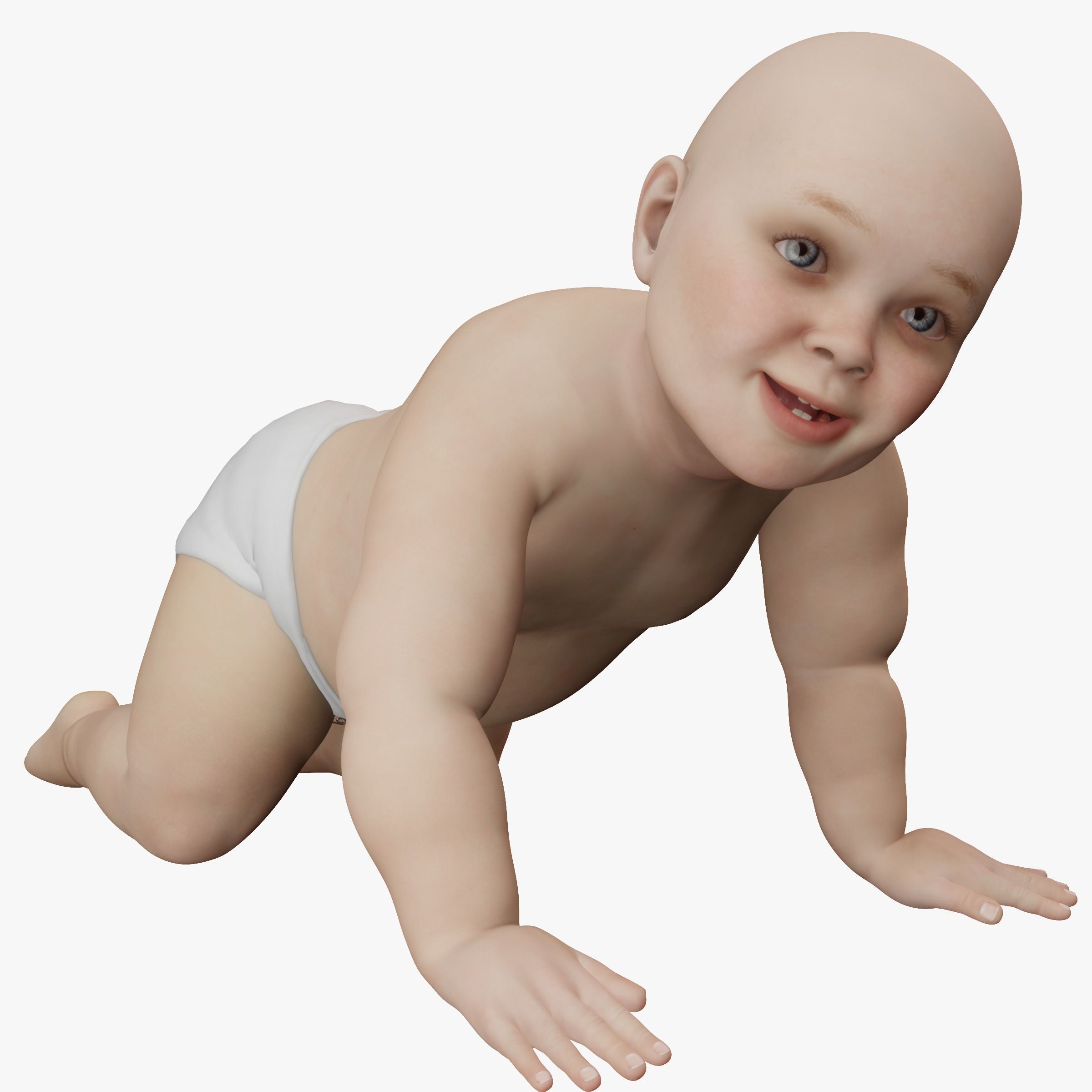 3D model Baby girl Rigged VR / AR / low-poly | CGTrader