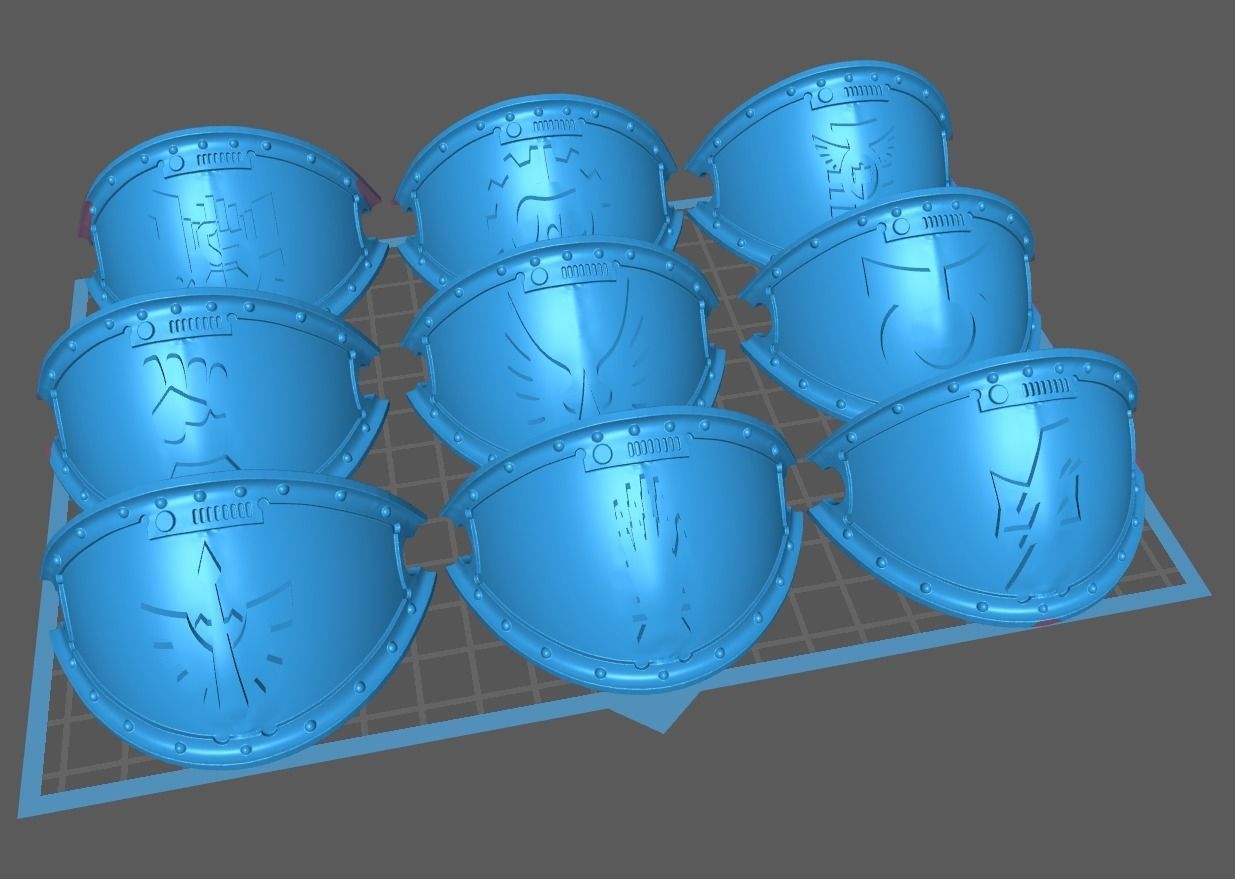 Imperial Knight Shoulder Pads free 3D model 3D printable | CGTrader