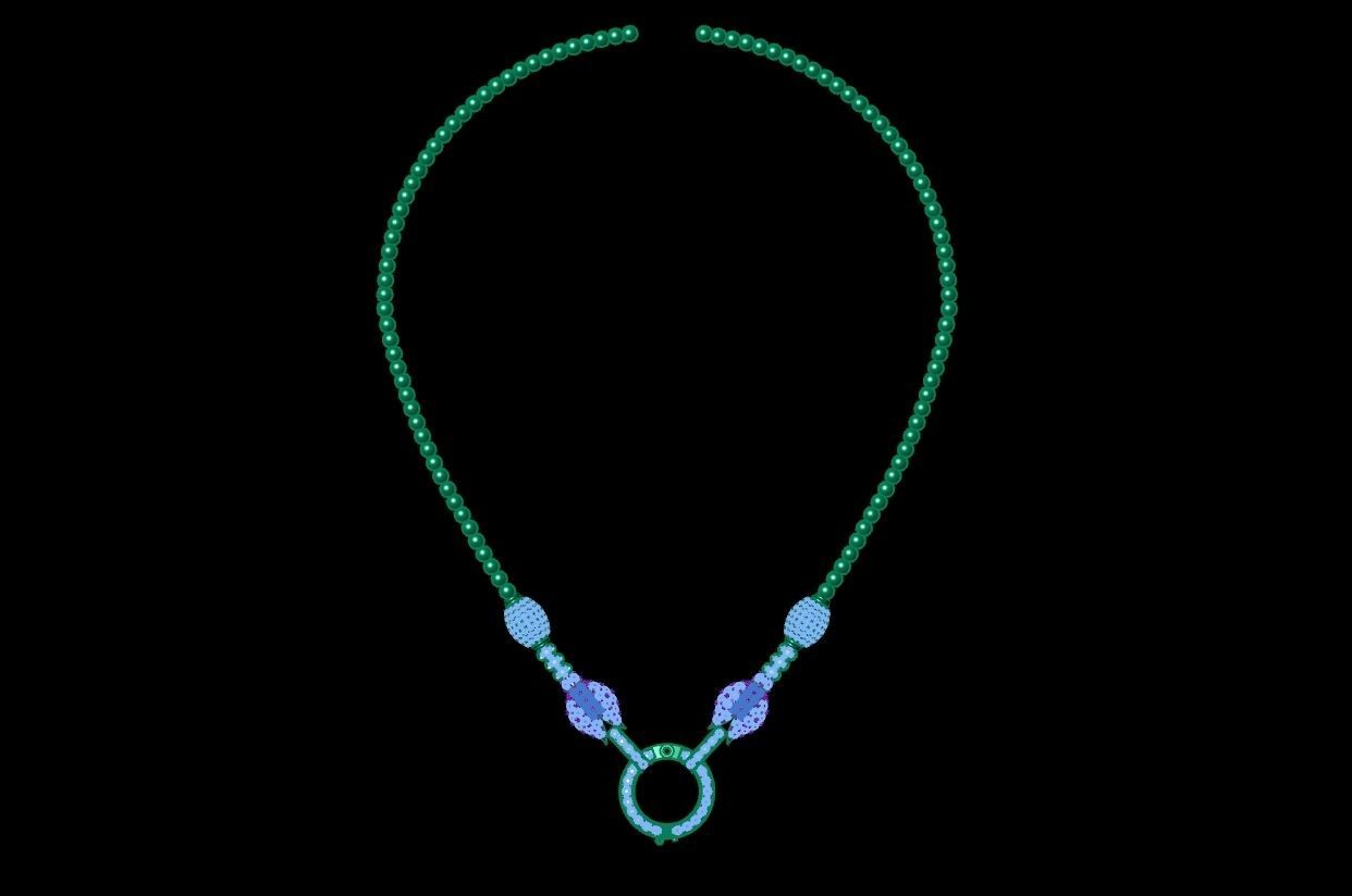 lotus necklace jewelry new cad design 3D model | CGTrader