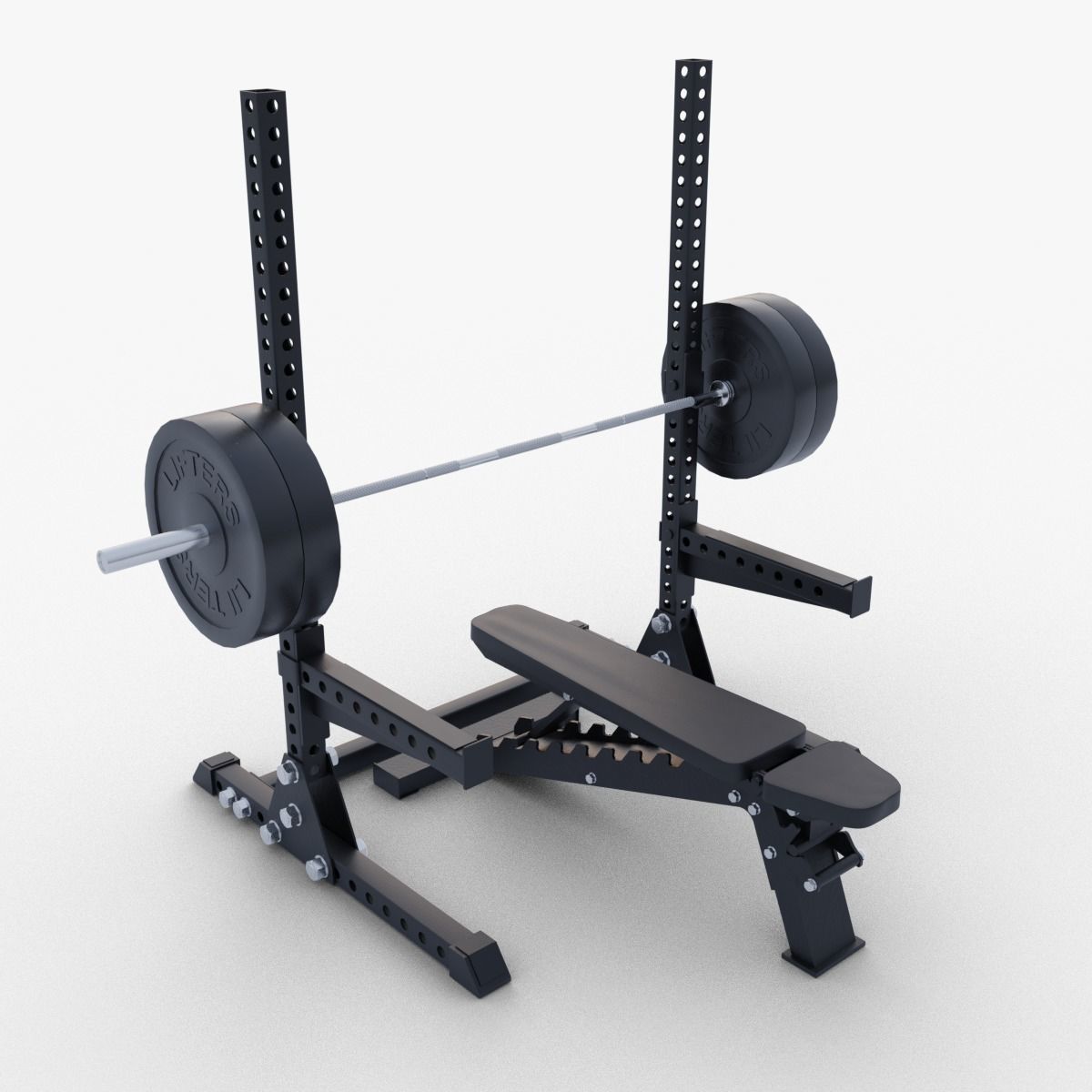 Barbell Rack Stand 3D model CGTrader