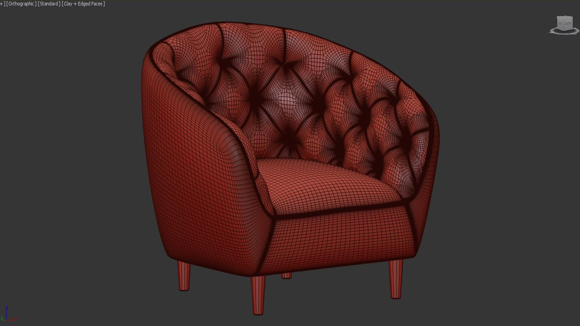 Ria Vic 2 seater quilted sofa Actona 3D model | CGTrader