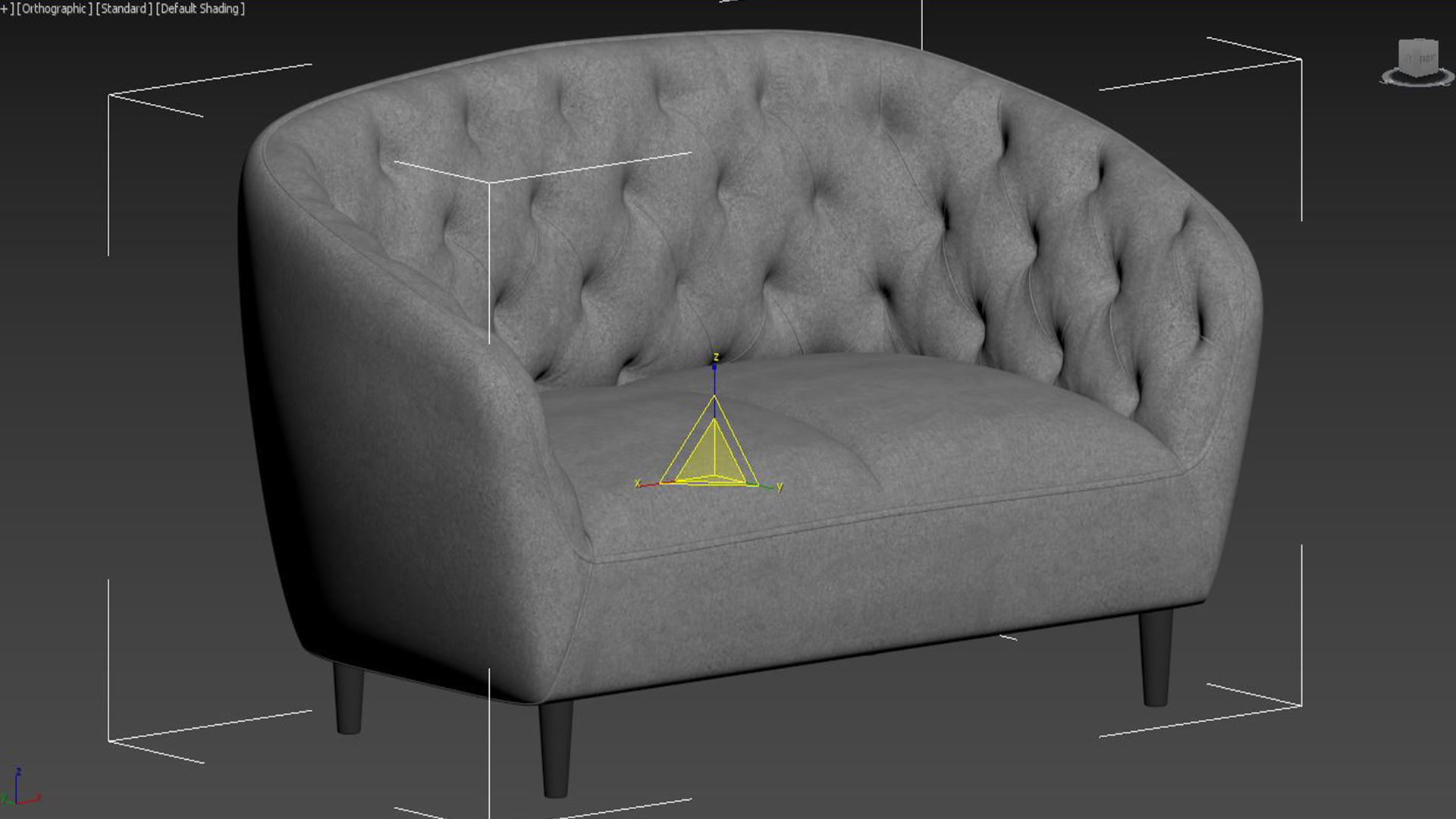 Ria Vic green 2 seater quilted sofa Actona 3D model | CGTrader