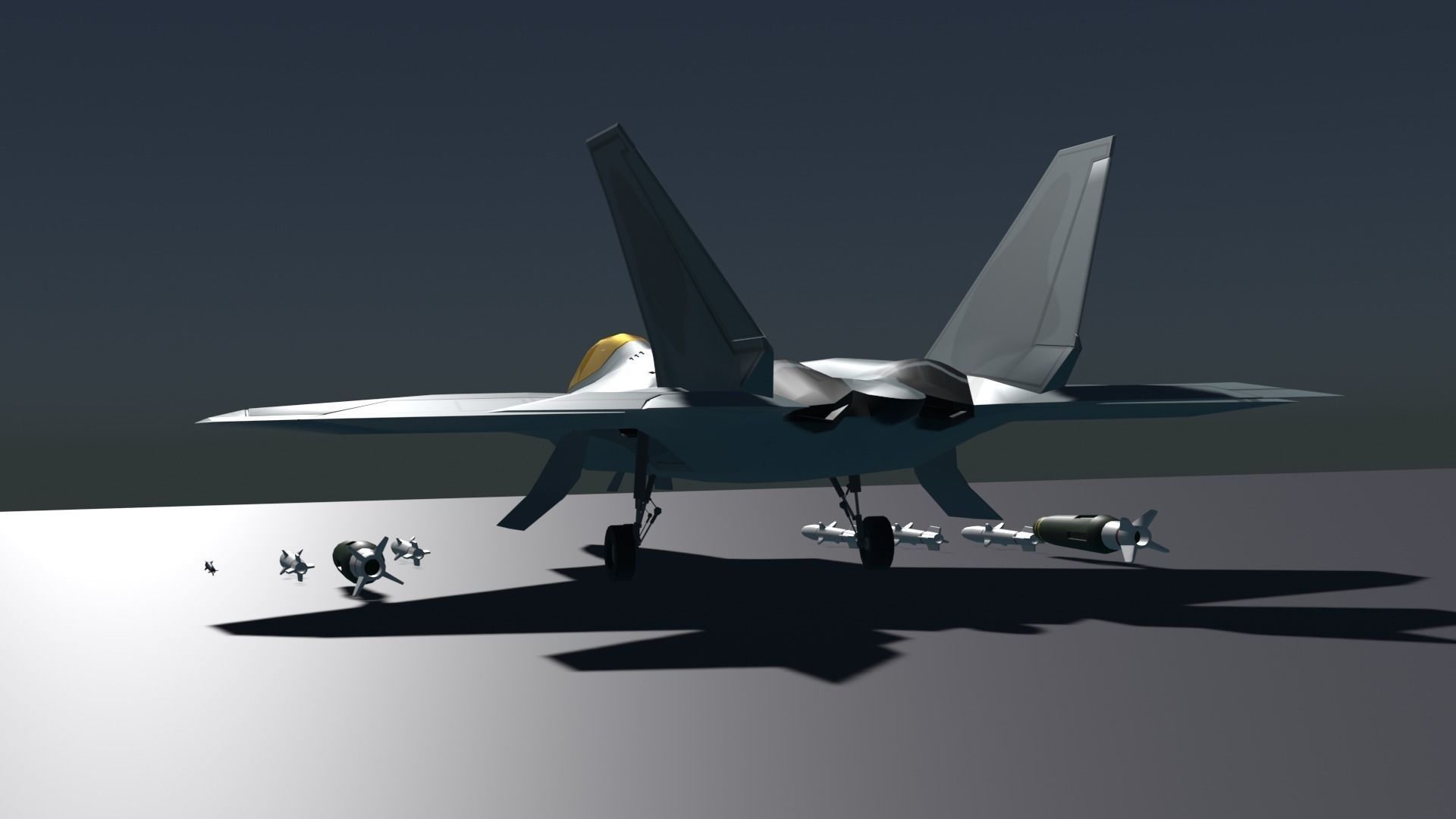 3D model F-22 raptor lockheed martin VR / AR / low-poly | CGTrader
