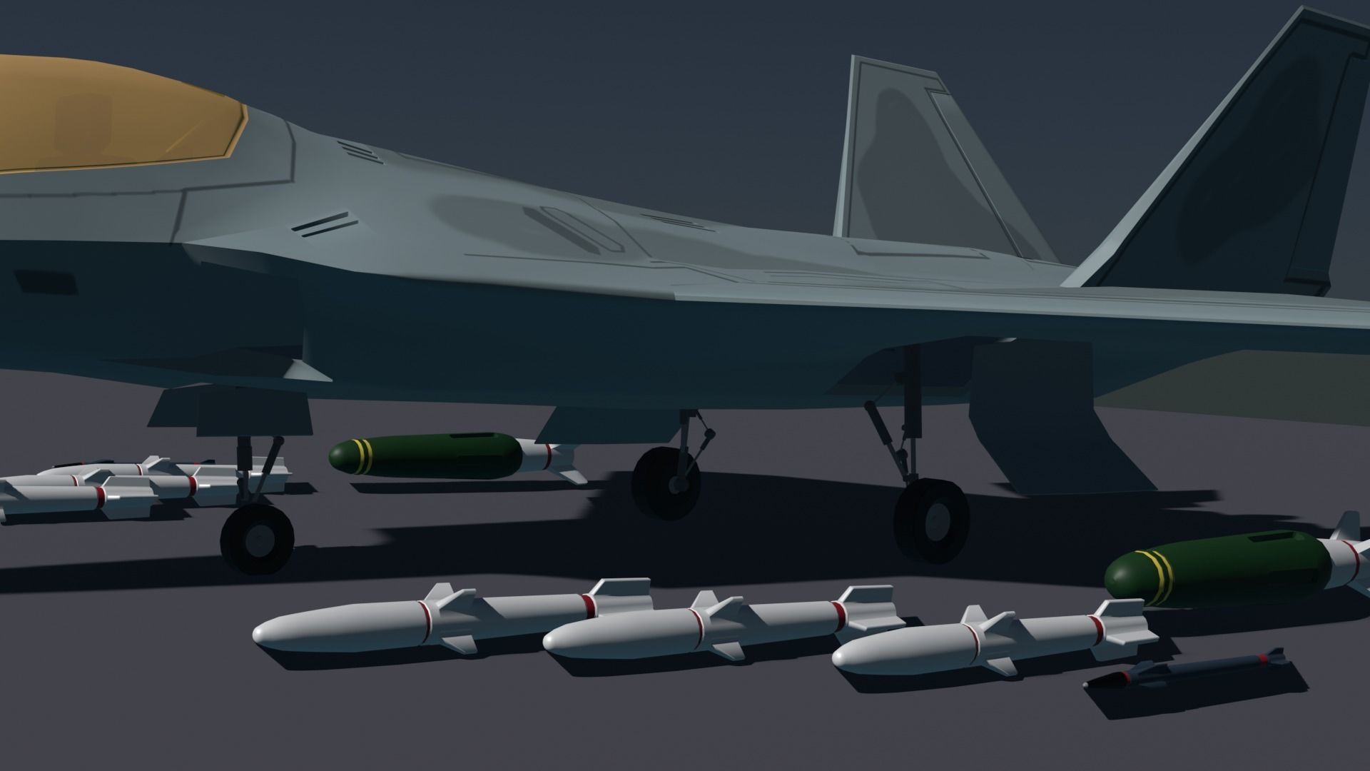 3D model F-22 raptor lockheed martin VR / AR / low-poly | CGTrader