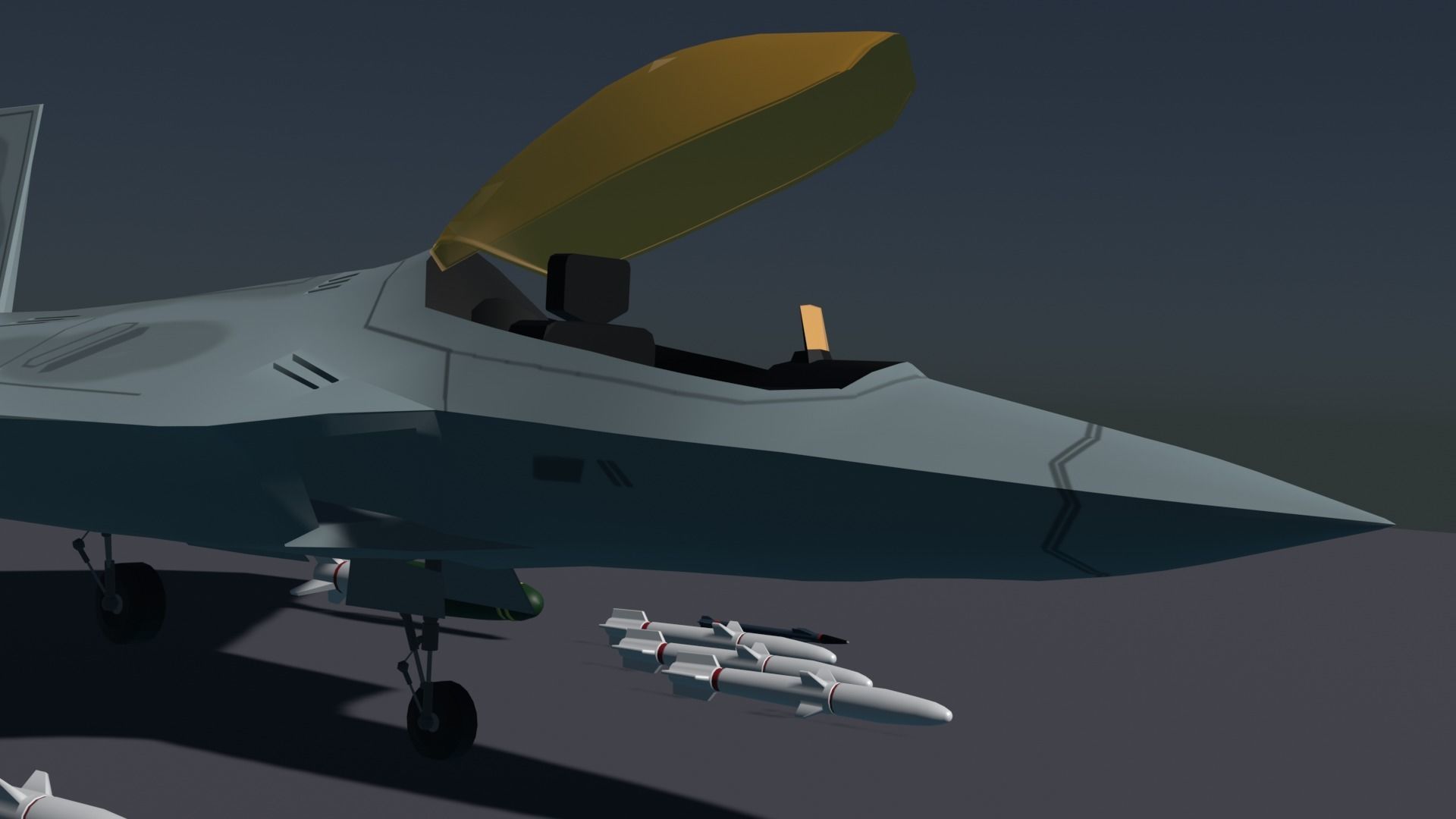 3D model F-22 raptor lockheed martin VR / AR / low-poly | CGTrader