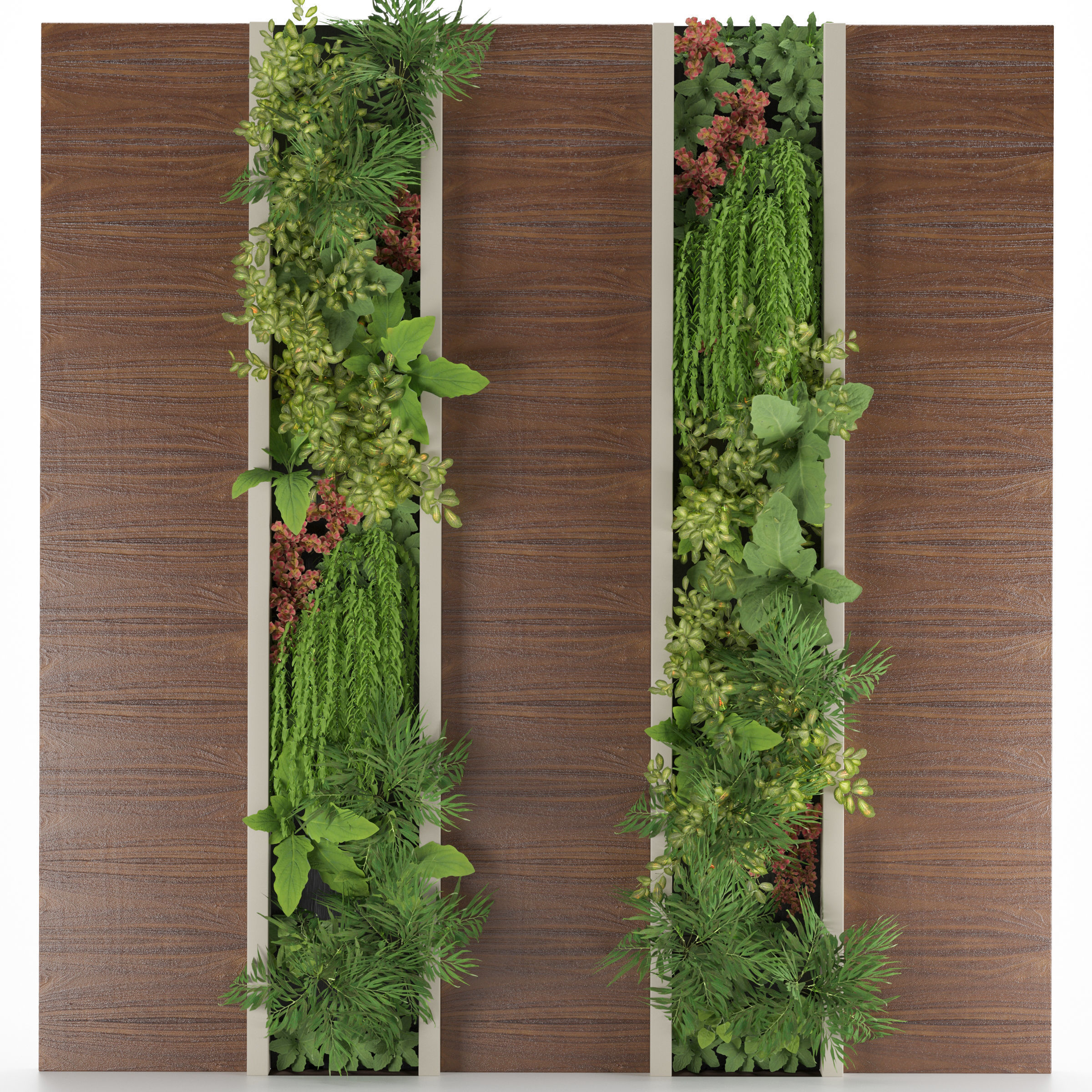 Green-Wall-001 vertical garden wall planter 3D model | CGTrader