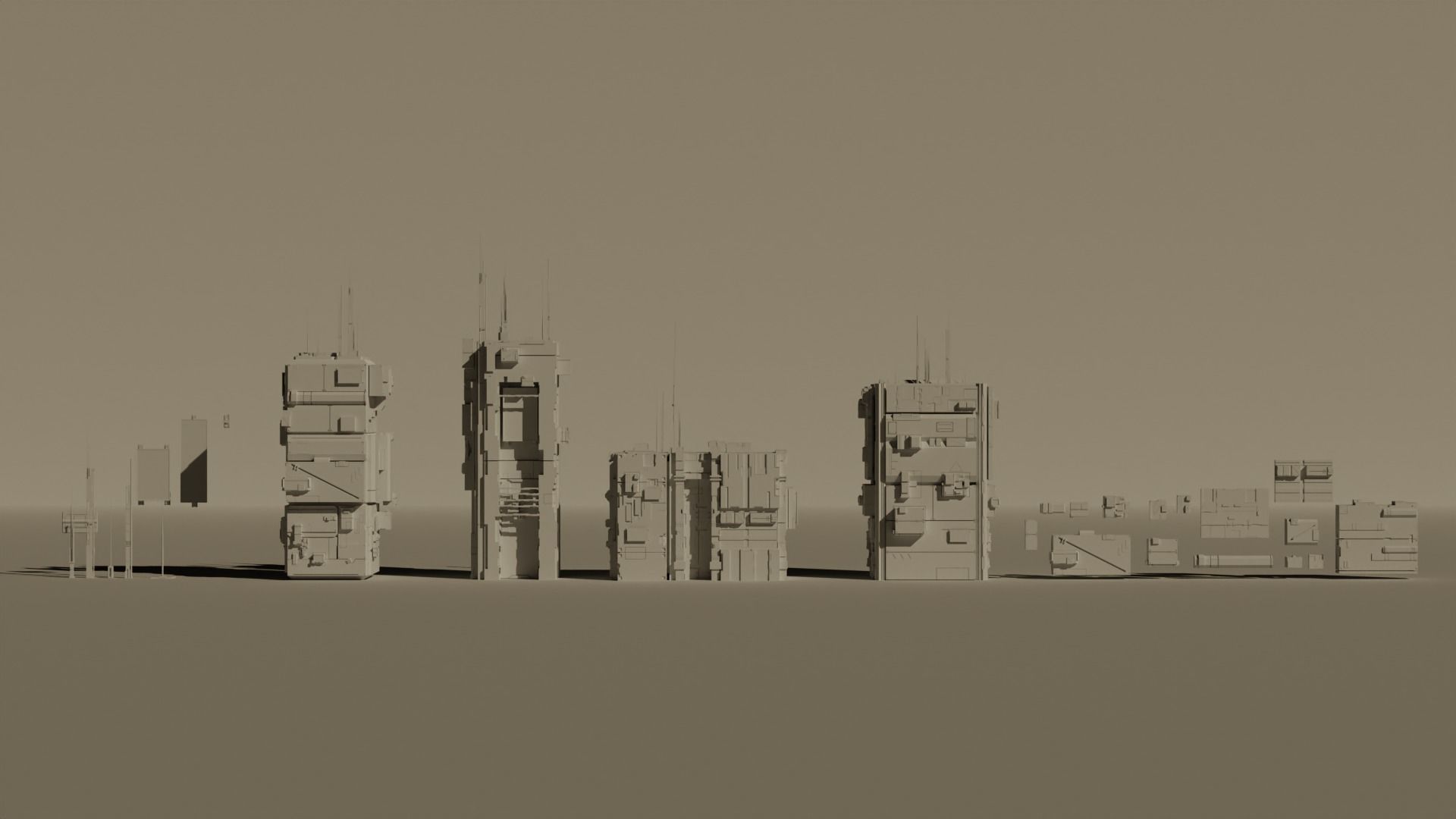 3D model Sifi Buildings VR / AR / low-poly | CGTrader