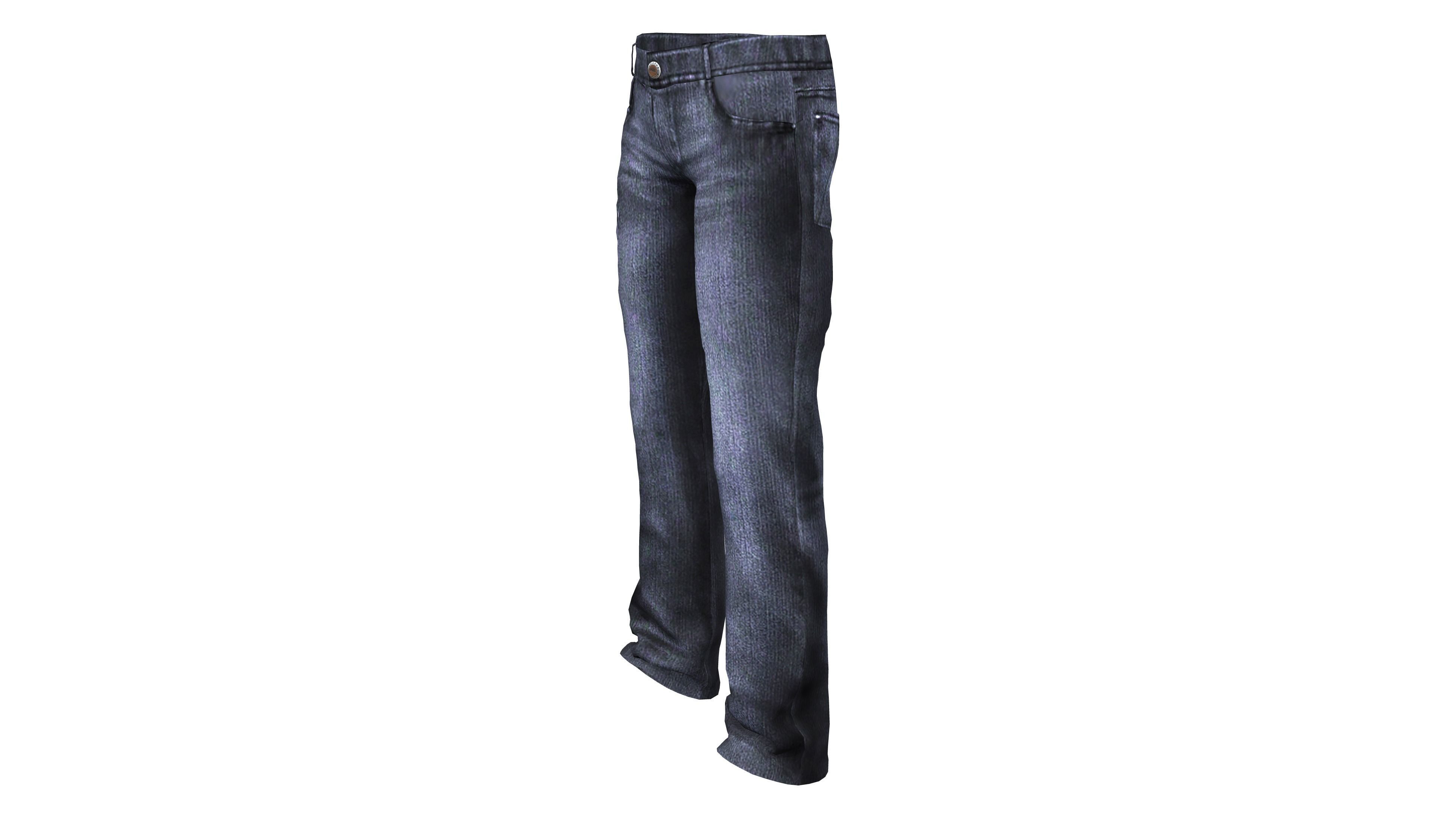 3D model Mens Jeans Pants V2 VR / AR / lowpoly CGTrader