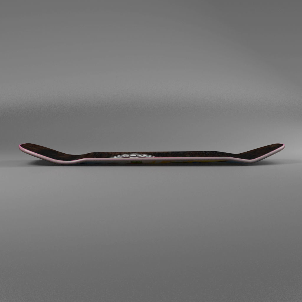 Old School Bowl Skateboard 3D model CGTrader