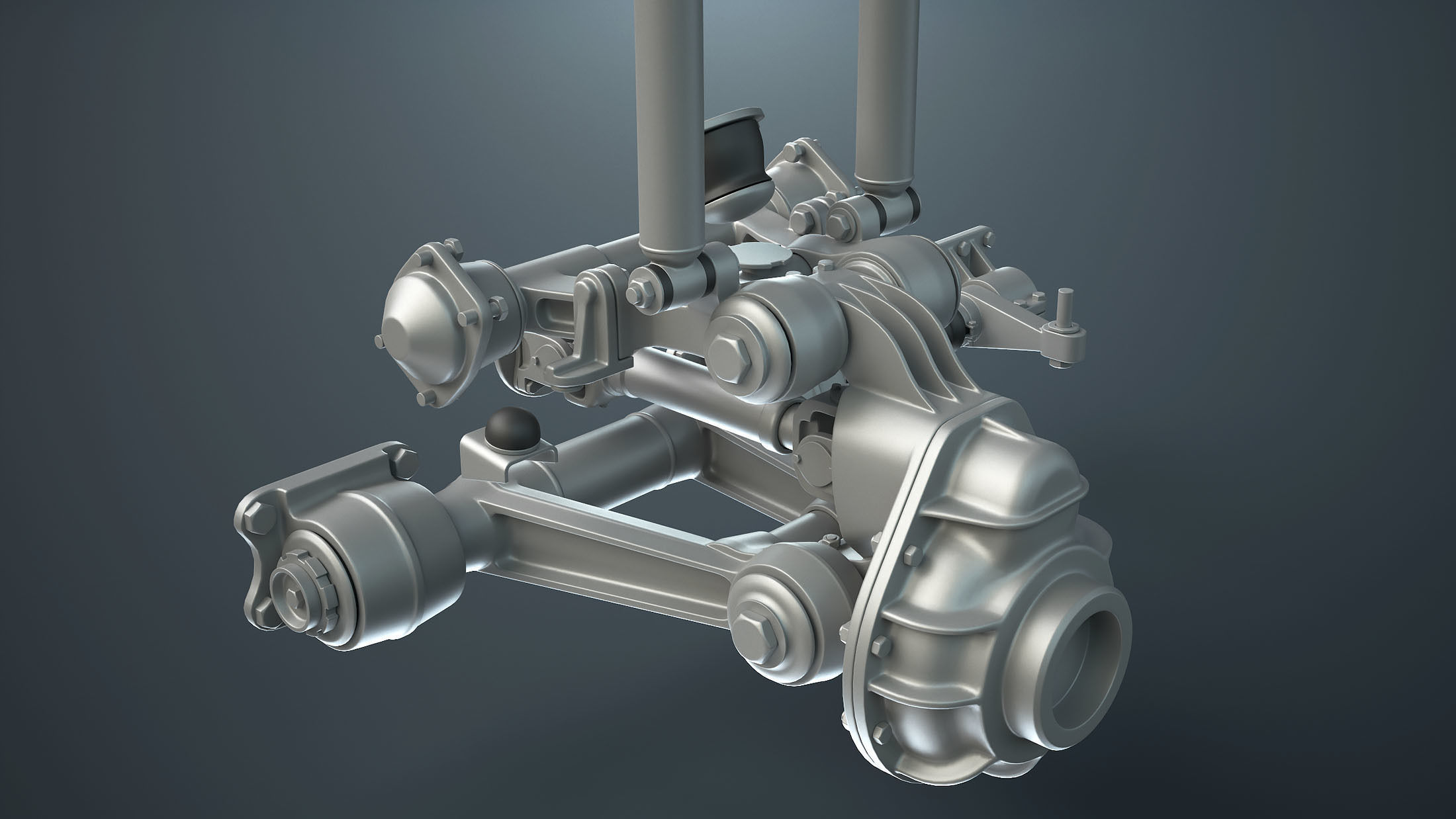 BTR-4E or BTR-80 Suspension and Wheel High-Poly 3D model | CGTrader