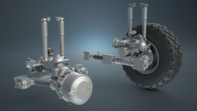 BTR-4E or BTR-80 Suspension and Wheel High-Poly 3D model | CGTrader