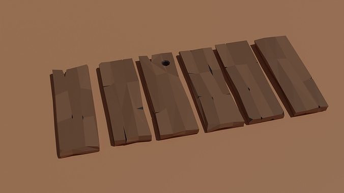 Low poly Wood plank free VR / AR / low-poly 3D model | CGTrader