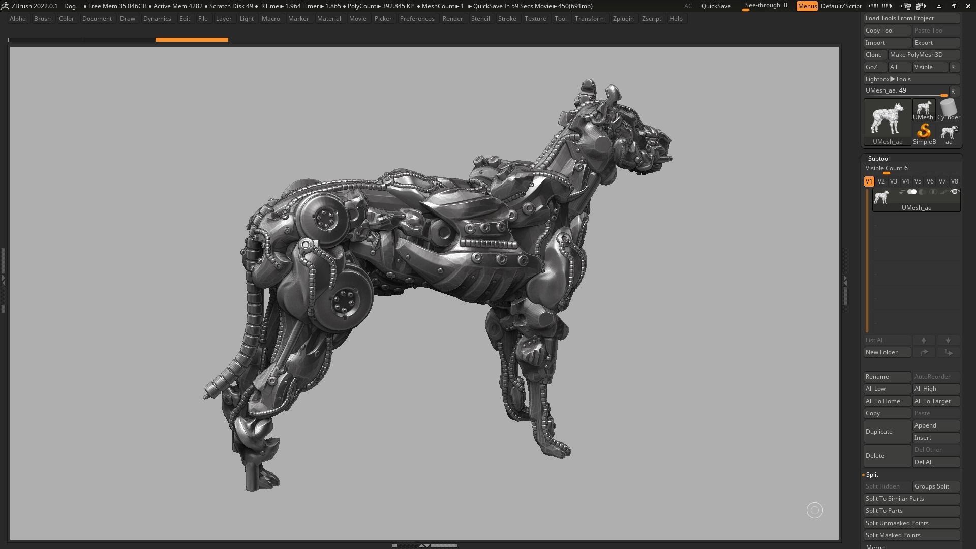 robot dog a01 3d print model 3D model 3D printable | CGTrader