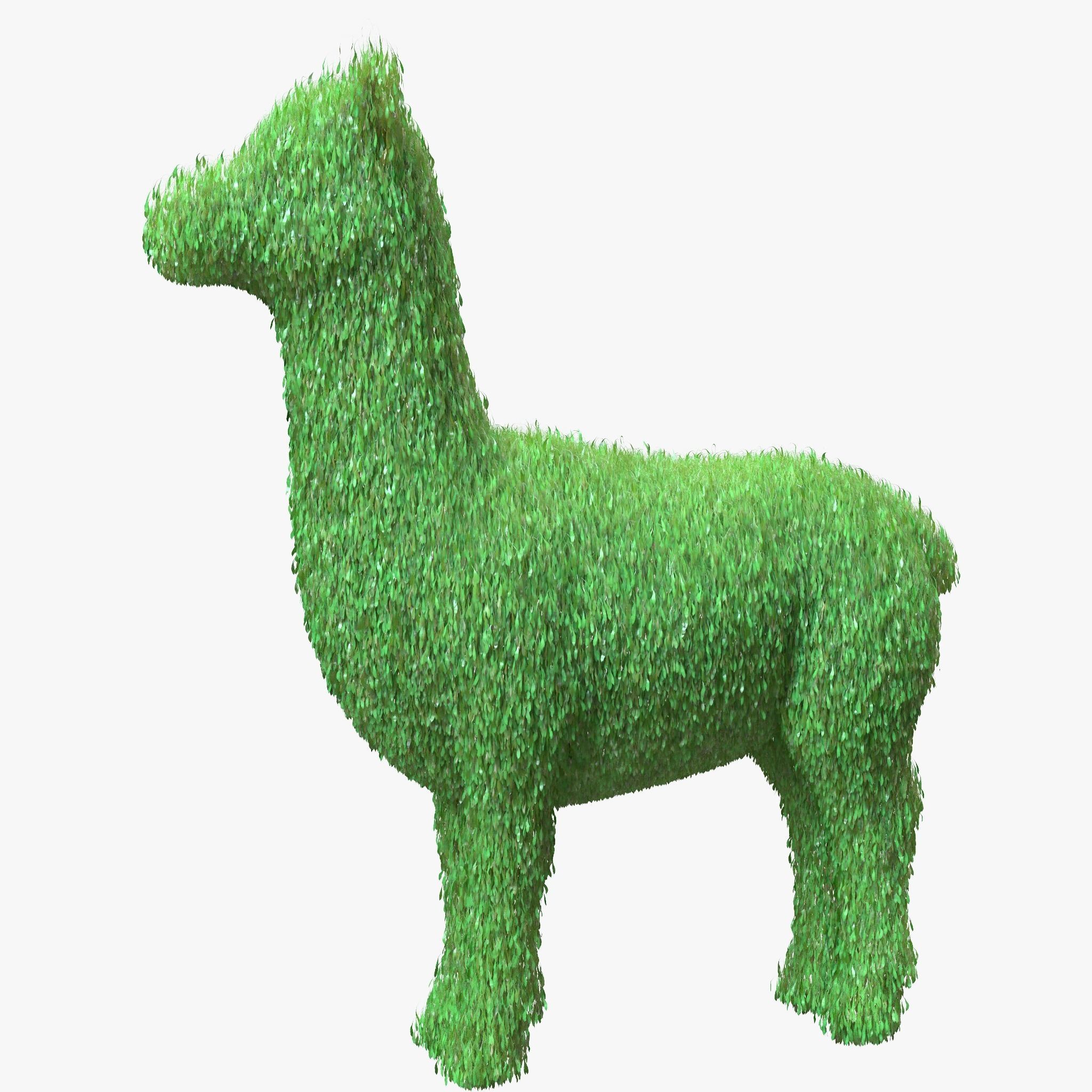 Topiary Garden Sculptures Alpaca 3D model | CGTrader