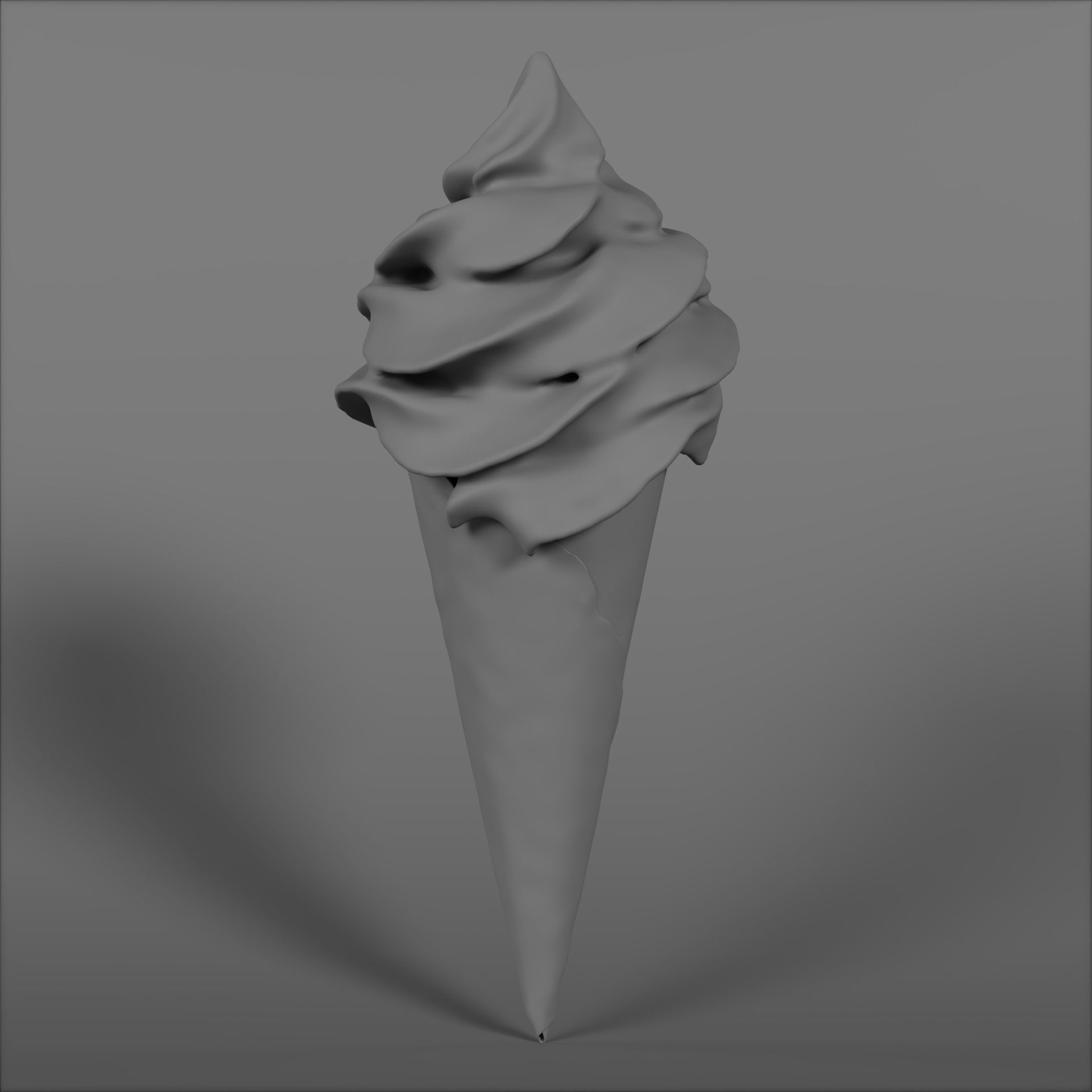 Soft Serve Ice Cream FBX and textures 3D model CGTrader