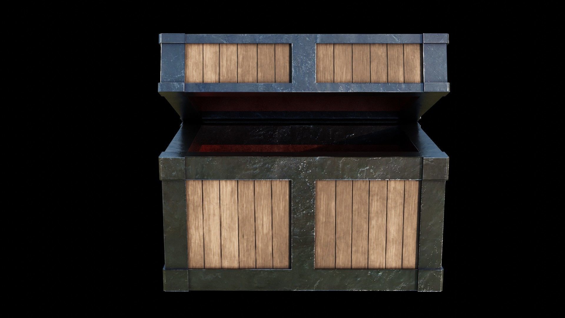 A low-poly chest wooden box free VR / AR / low-poly 3D model | CGTrader