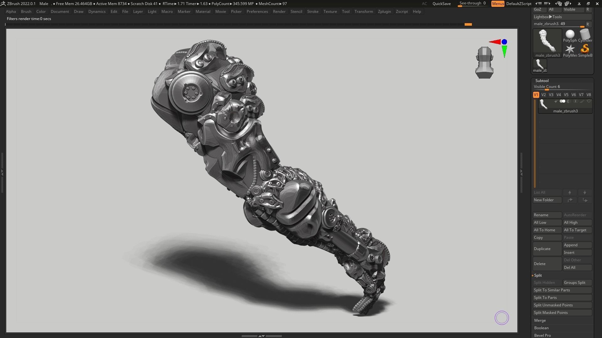 robot hand a03 3d print model 3D model 3D printable | CGTrader