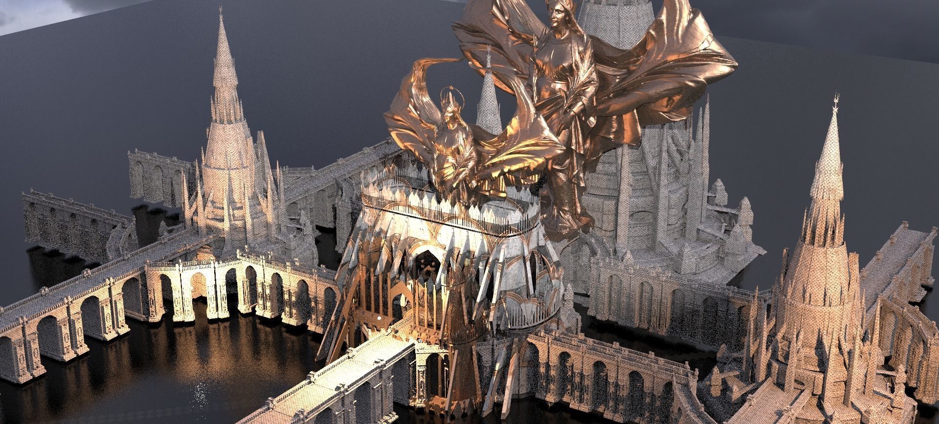 King Arthur Coronation Castle Extended Kitbash 3D model CGTrader