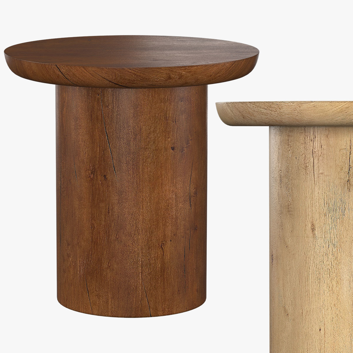 OSLO PEDESTAL ROUND SIDE TABLE 3D model CGTrader