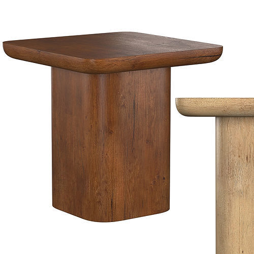 OSLO PEDESTAL SQUARE SIDE TABLE 3D model CGTrader