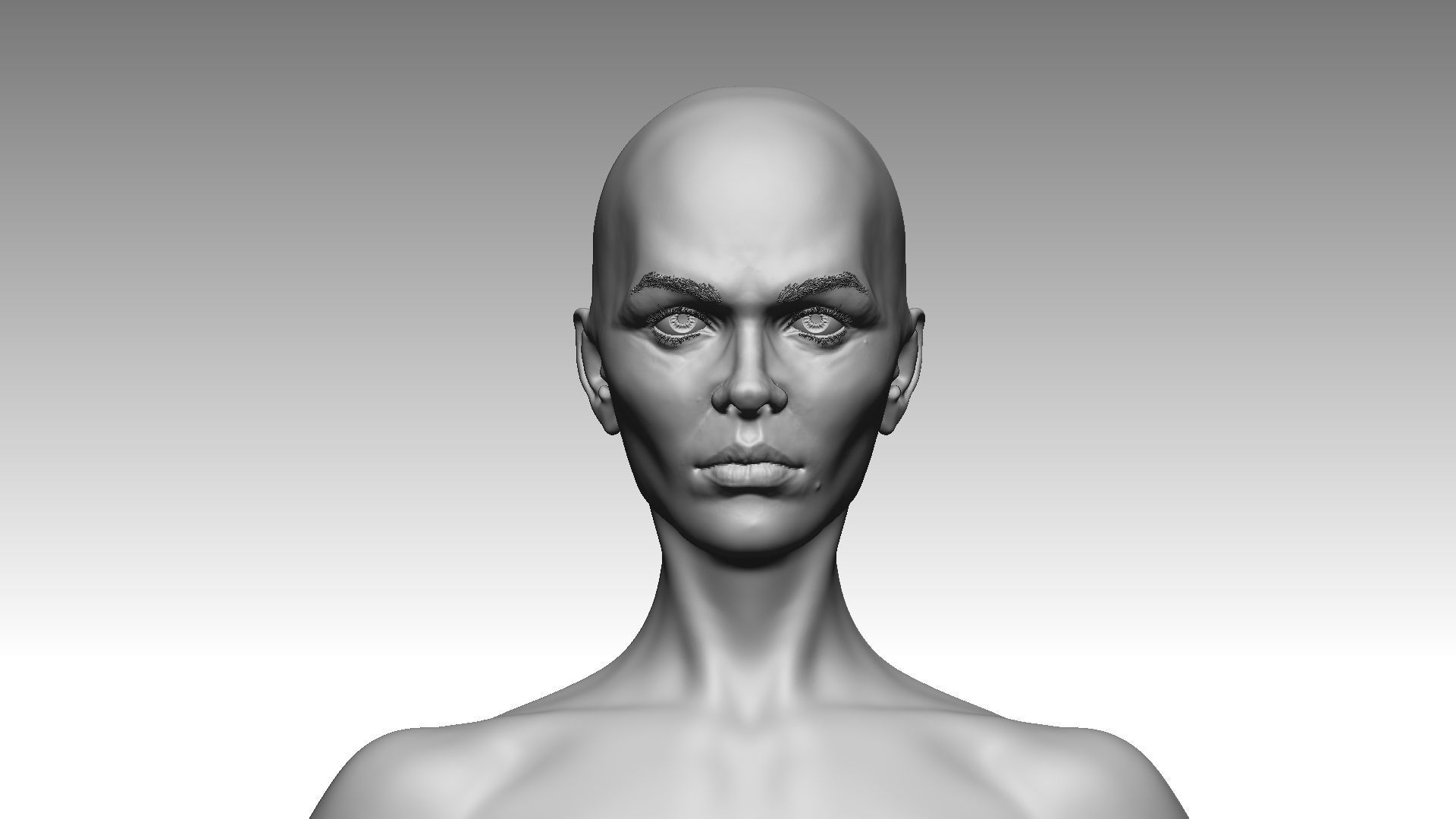 Female body Base mesh 3D model CGTrader