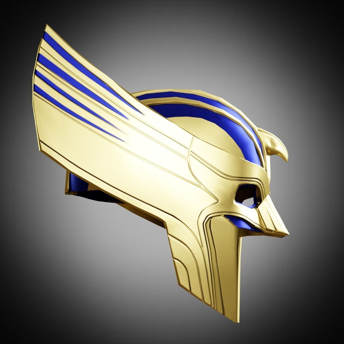 3D model Low poly Thor Helmet Love and thunder VR / AR / lowpoly