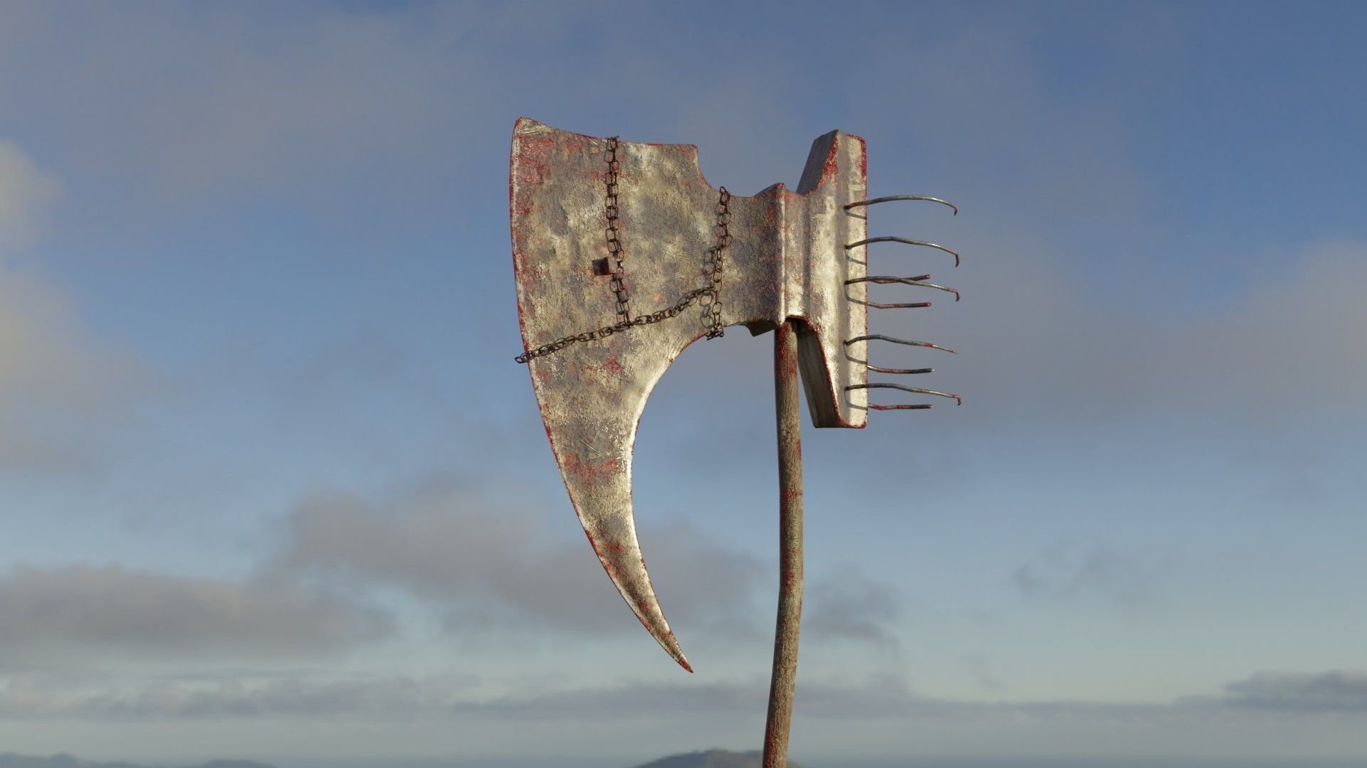 Bloody Executioners Axe 3D model CGTrader