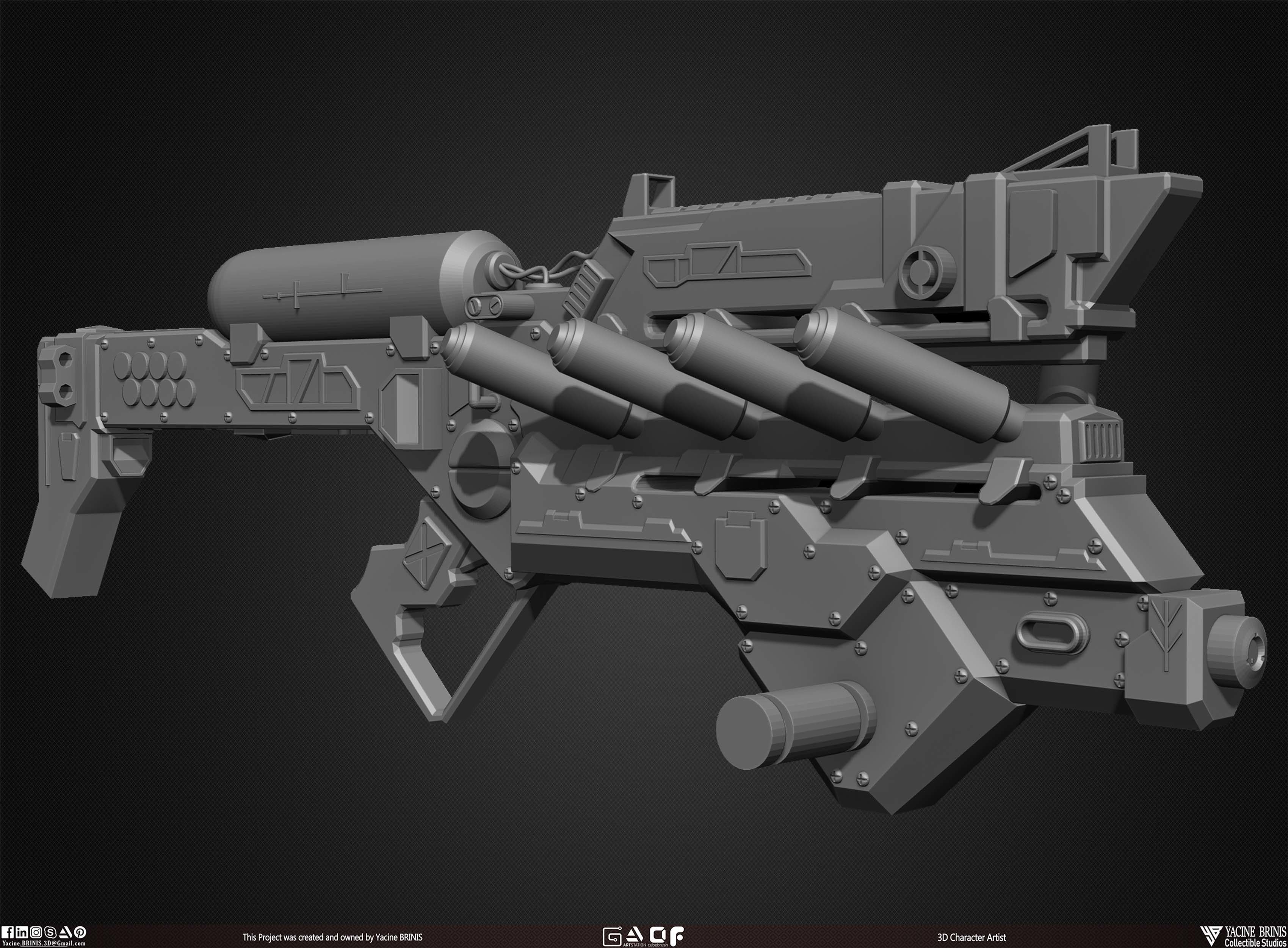 3D model 25 Guns Kitbash Vol 02 VR / AR / low-poly | CGTrader