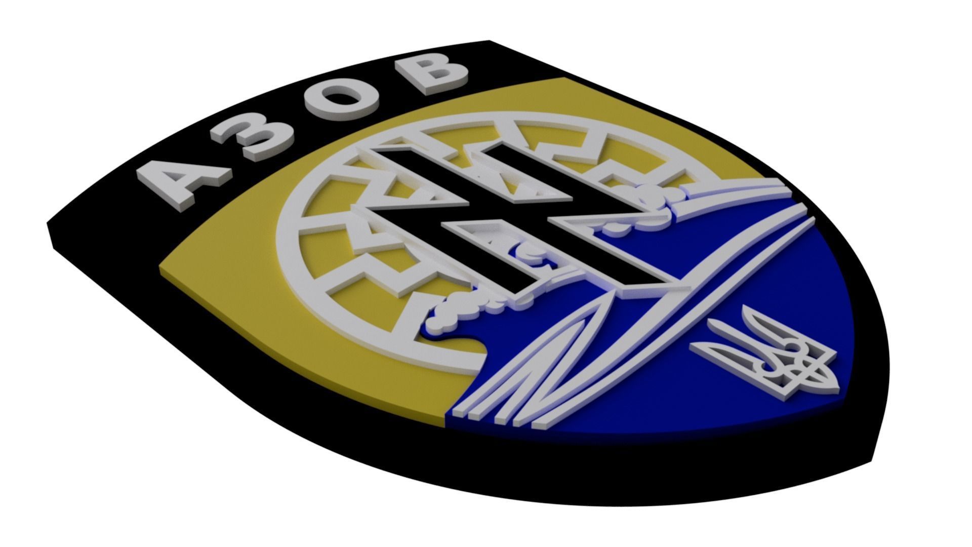 Emblem of the Azov Battalion 3D model | CGTrader